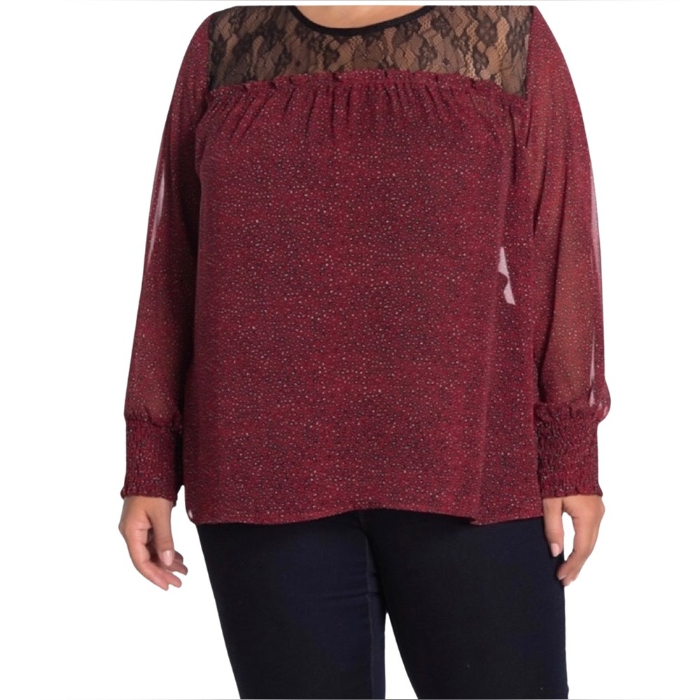 ๐ NWT Pleione Plus Size Sheer Shirt